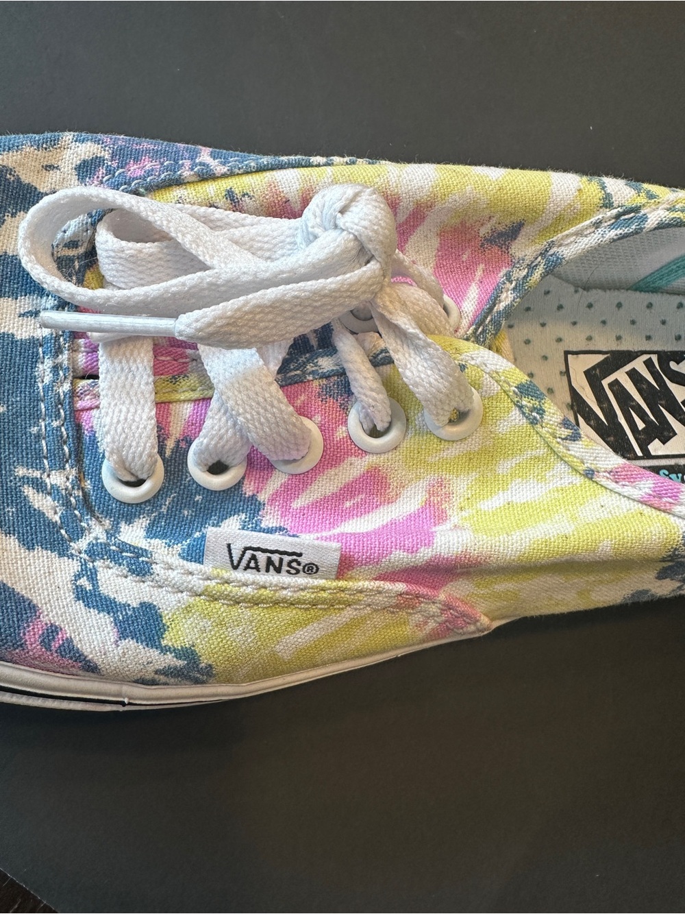 Vans Tie-Dye Canvas Sneakers in Pink, Blue & Yellow - Picture 6 of 6